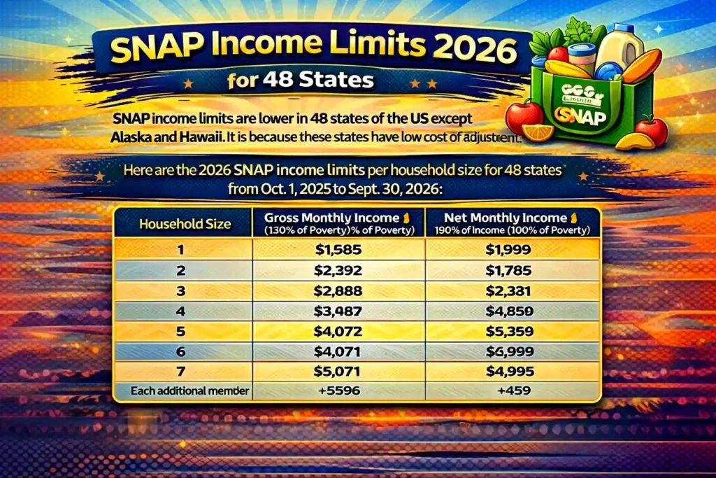 SNAP Income Limits 2026 for 48 States