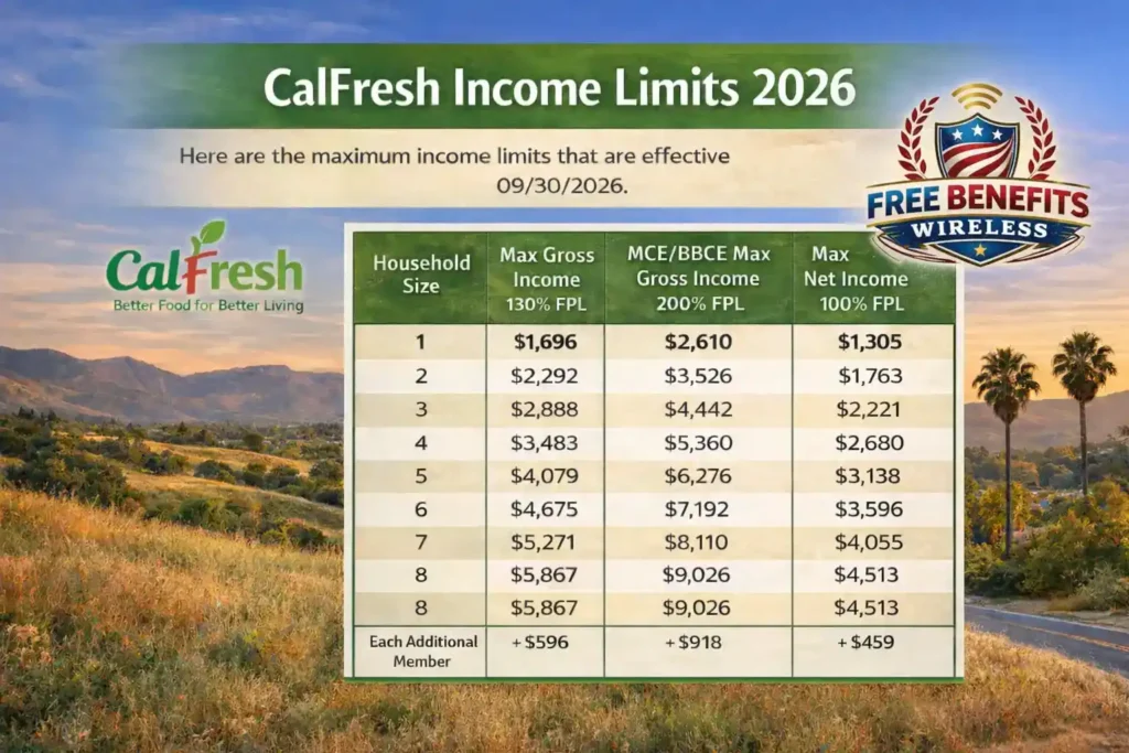 CalFresh California Income Limits 2026​