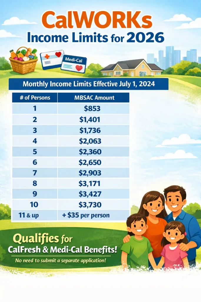 CalWORKs Income Limits for 2026
