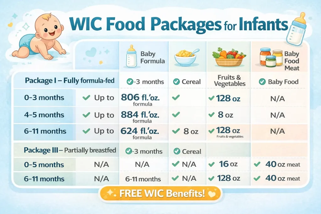WIC Food Packages for Infants