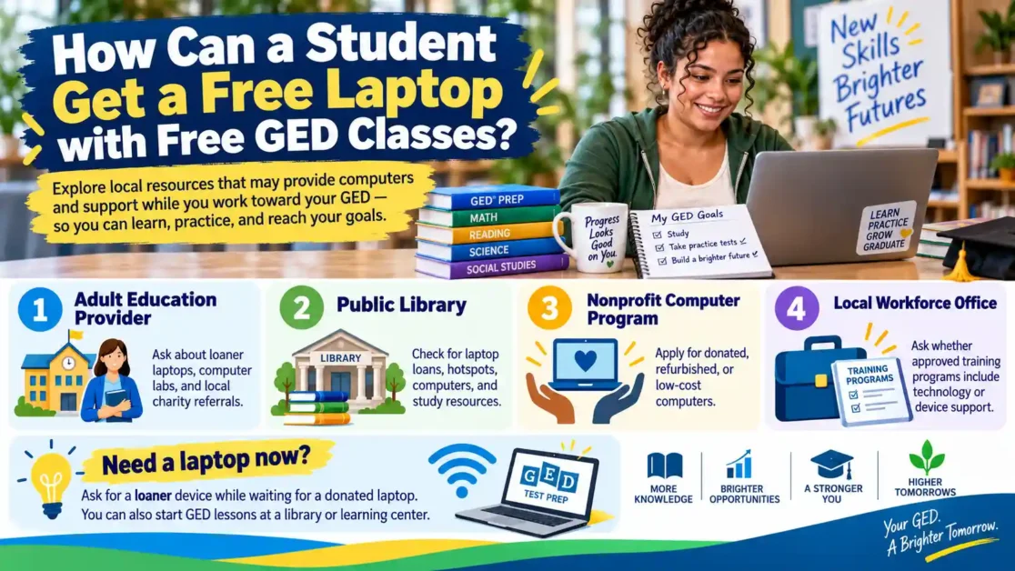 How Can a Student Get a Free Laptop with Free GED Classes