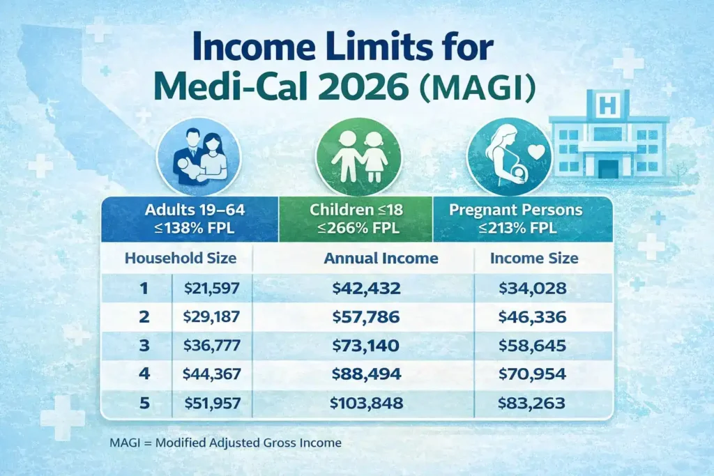 Income Limits for Medi-Cal 2026 (MAGI)
