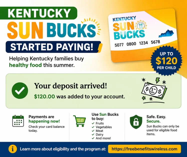 Kentucky Sun Bucks Payment released
