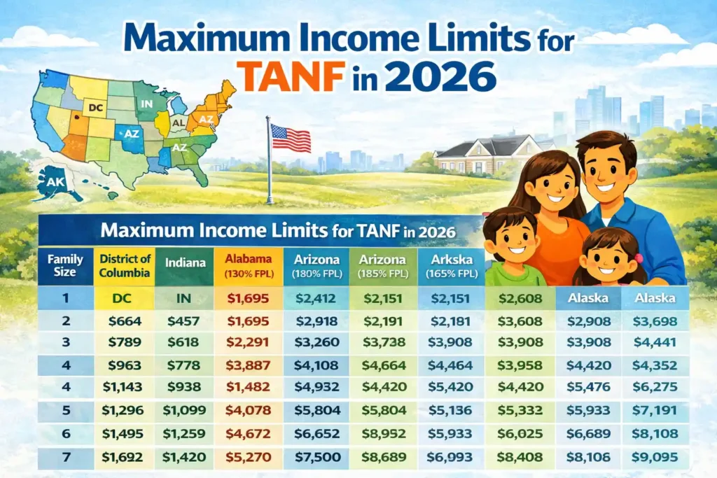 Maximum Income Limits for TANF in 2026