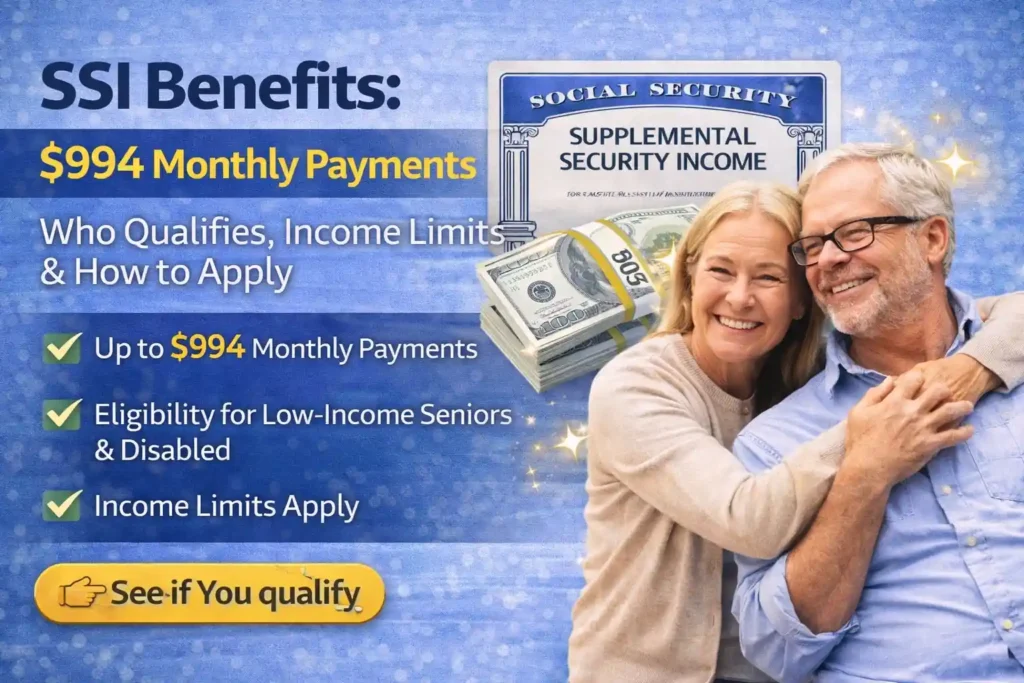 SSI Benefits: $994 Monthly Payments, Who Qualifies, Income Limits & How to Apply