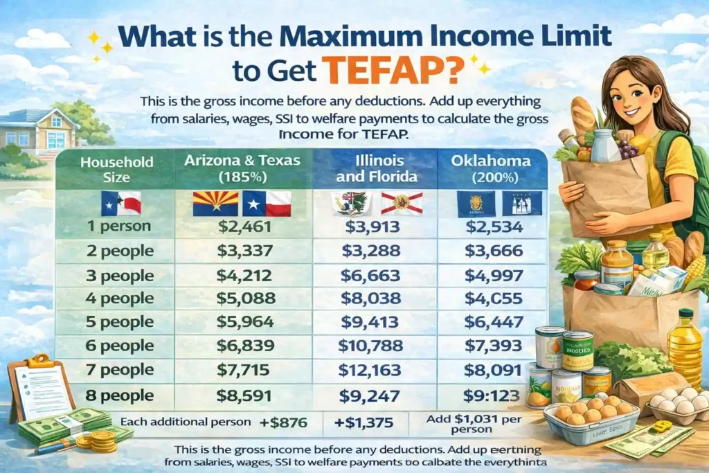 What is the Maximum Income Limit to Get TEFAP