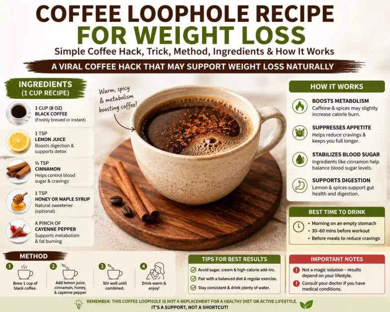 Coffee Loophole Recipe for Weight Loss: Coffee Hack, Trick, Method, Ingredients & How It Works 