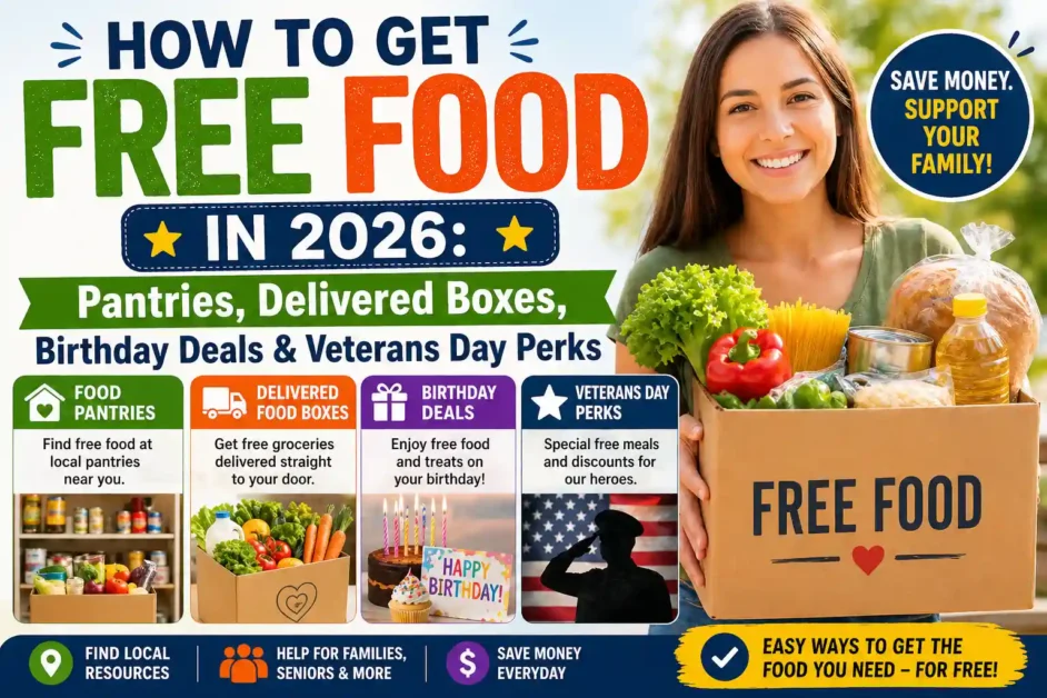How to Get Free Food in 2026: Pantries, Delivered Boxes, Birthday Deals & Veterans Day Perks 