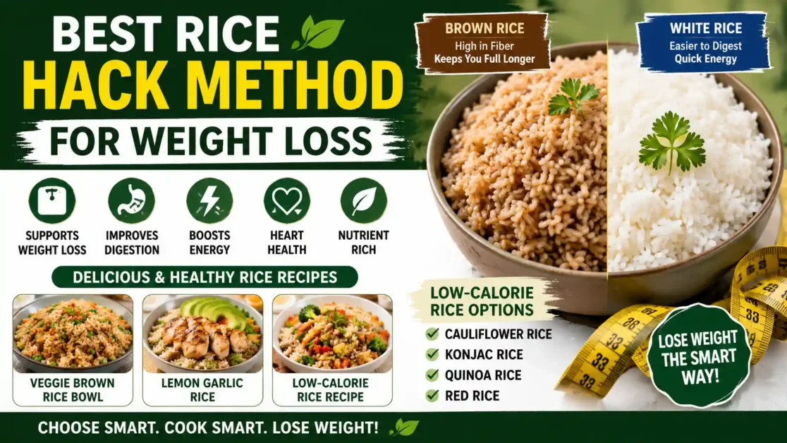 Best Rice Hack Method for Weight Loss Benefits, Recipes, Brown Rice, White Rice, and Low-Calorie Options