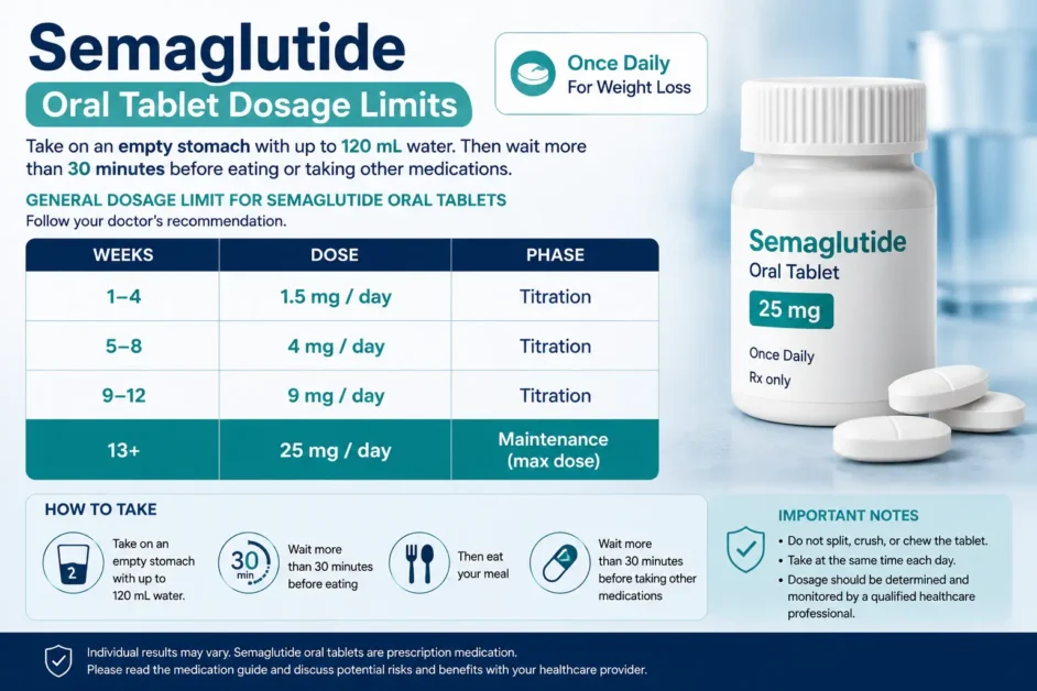 Semaglutide Oral Tablet Dosage Limits
